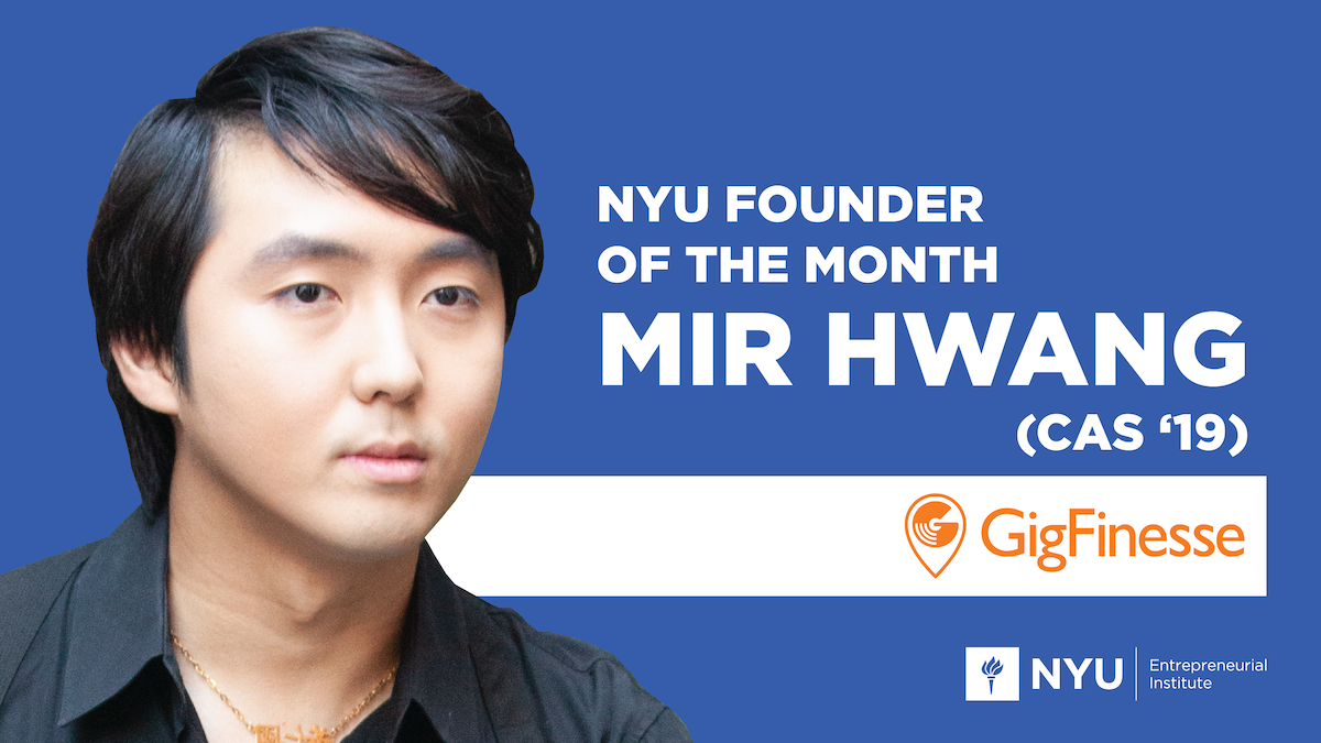 Mir Hwang portrait, NYU Founder of the Month 2022